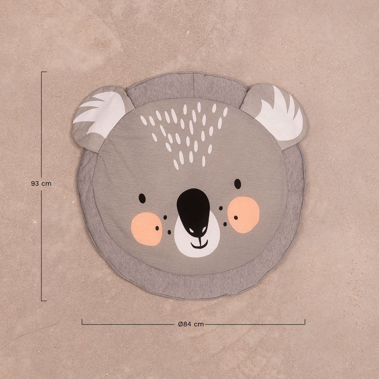 Tapis en coton (Ø90 cm) Jef Kids, mesures