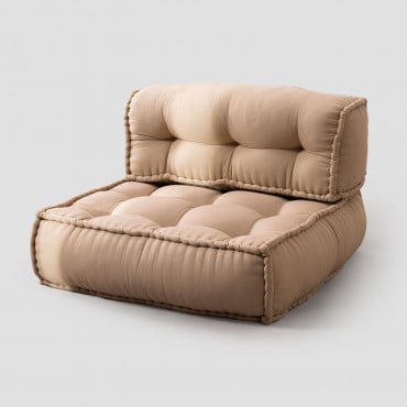 Canapé Modulaire En Coton Yebel Brun Blé - Sklum