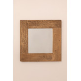 Miroir mural carré en bois recyclé (50x50 cm) Taipu, image miniature 3