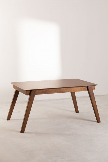 Table à manger extensible en noyer (150-180x90 cm) Aliz