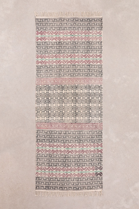 Tapis de Couloir en Jute et Tissu (170x42,5 cm) Nuada