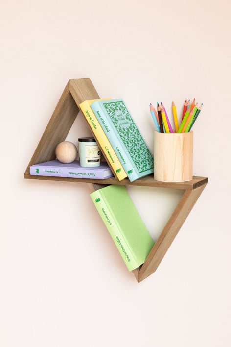 Étagère Murale En Bois - Pin F-25 Cm. - 100 X 25 X 3 Cm - Charge 20 Kg