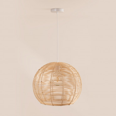 Plafonnier En Rotin Alpe Naturel - Sklum