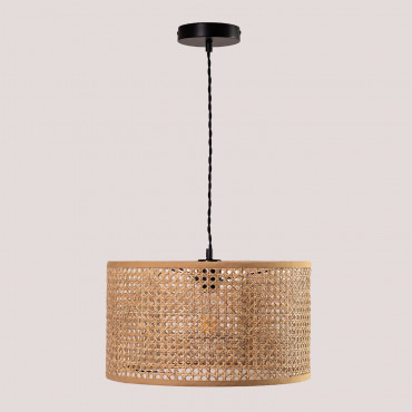 Lampe Suspendue En Rotin Serri Marron Naturel - Sklum