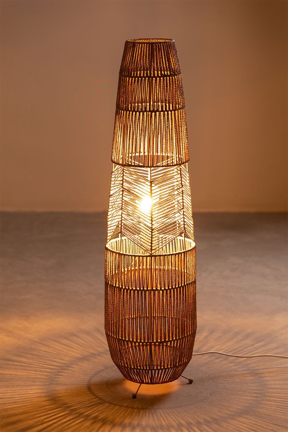 Lampe en papier tressé Menak, image de la galerie 4