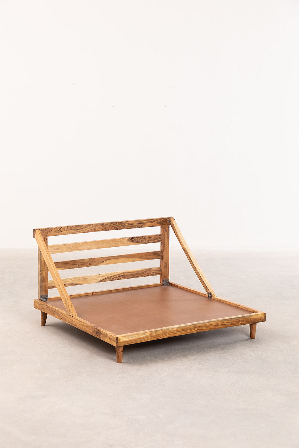 Module Repose-pieds Pour Canapé Modulaire VidaXL - Tissu Bleu, 100x100x48 Cm - Rembourrage Mousse, Cadre Métal - Charge Max 110 Kg