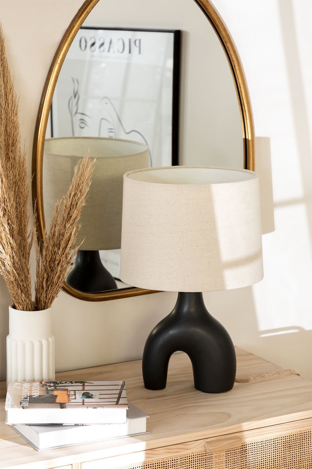 Lampe de Table en Tissu et Céramique Mimba Colors, image de la galerie 1