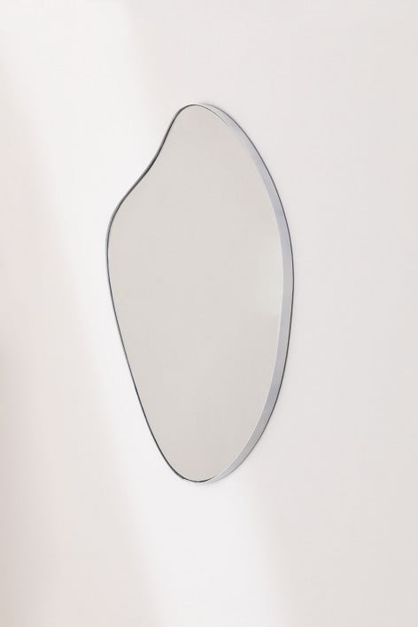 Miroir mural en métal (60x67 cm) Astrid - Blanc