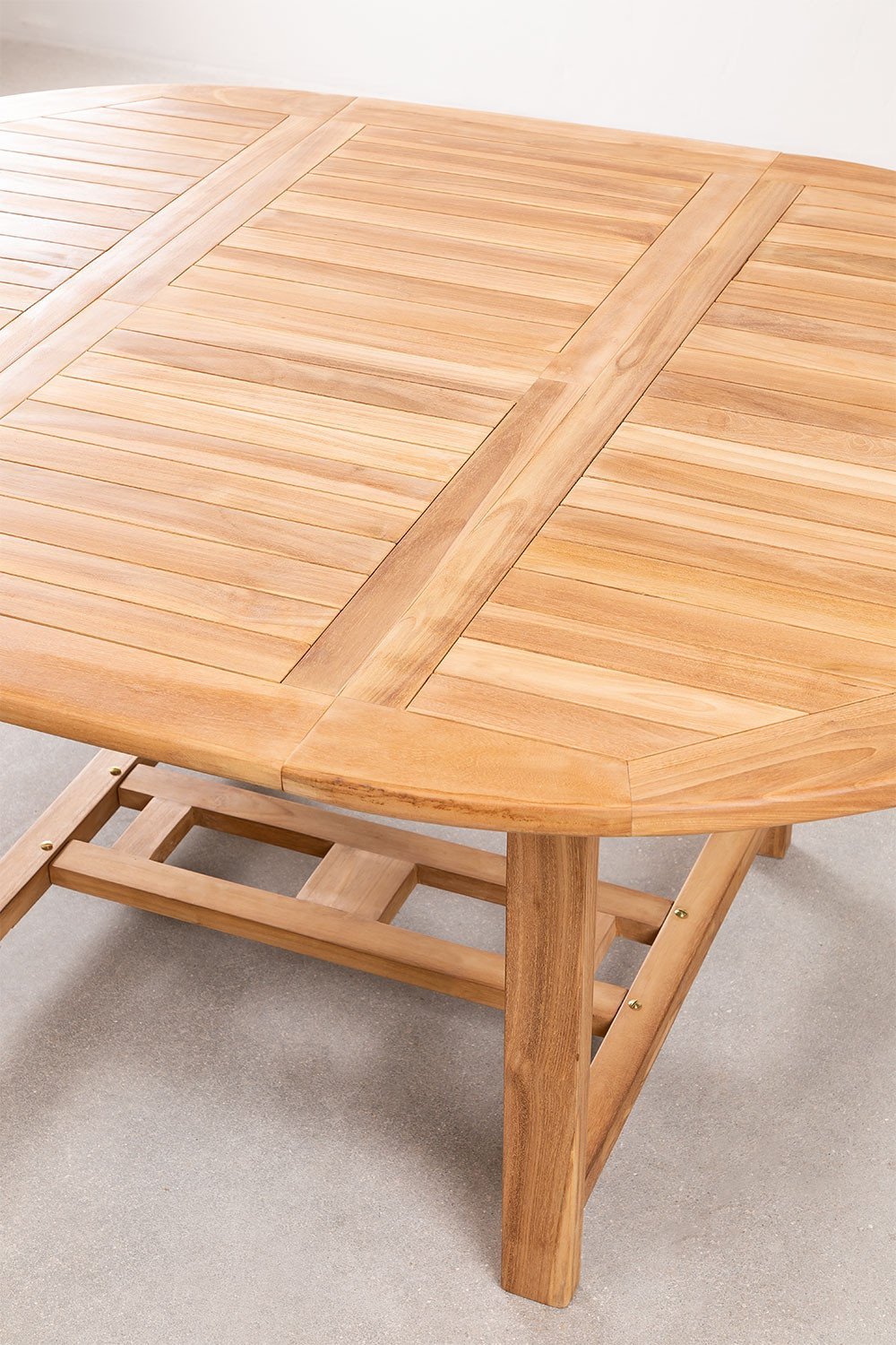 Table de Salle à Manger Pliable Rectangulaire en Bois de Teck (120x70 cm)  Pira - SKLUM