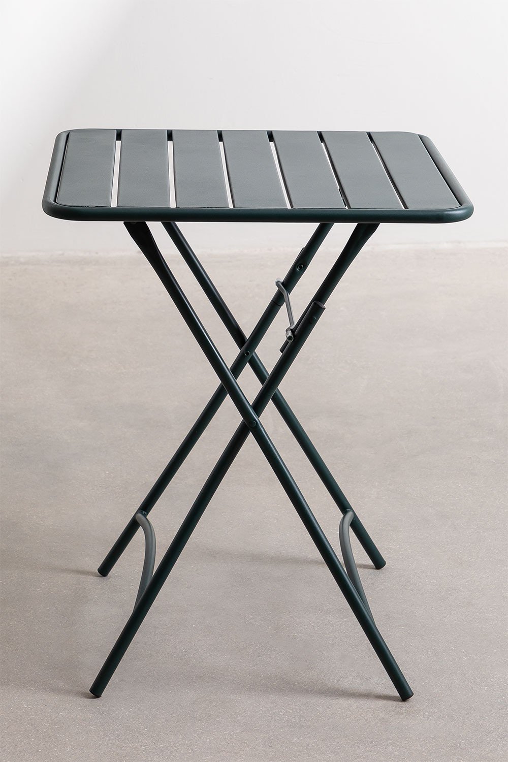 Table de cuisine carrée 60x60 cm pliable en acier Janti, image de la galerie 3