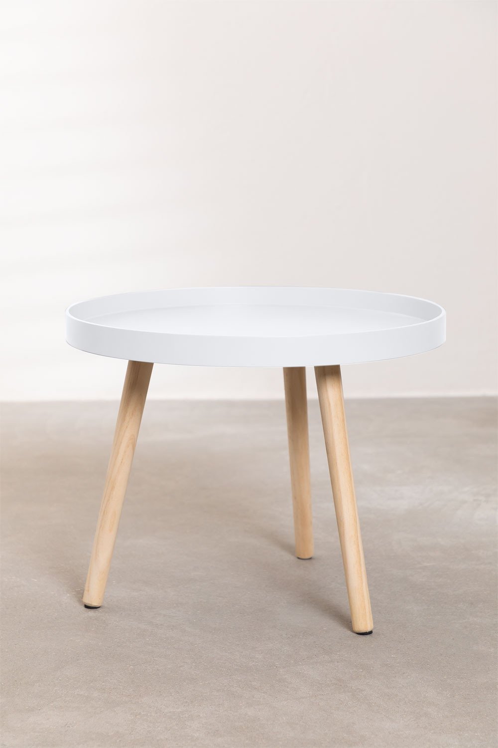 Table d'appoint ronde Ø50 cm en bois Sigma, image de la galerie 3