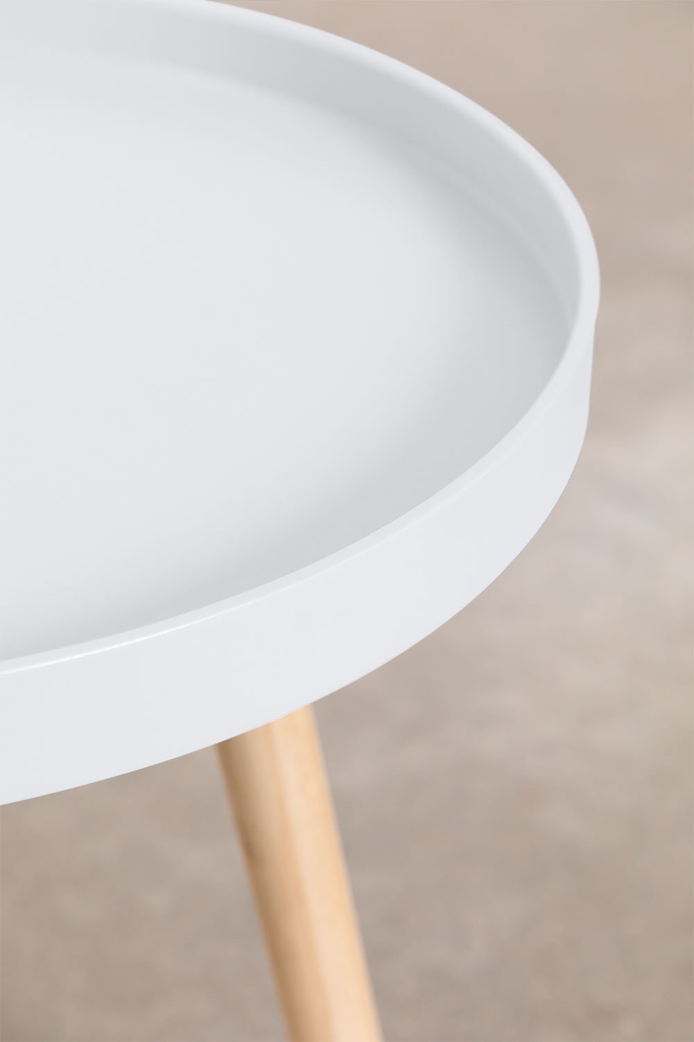 Table d'appoint ronde Ø50 cm en bois Sigma, image de la galerie 4