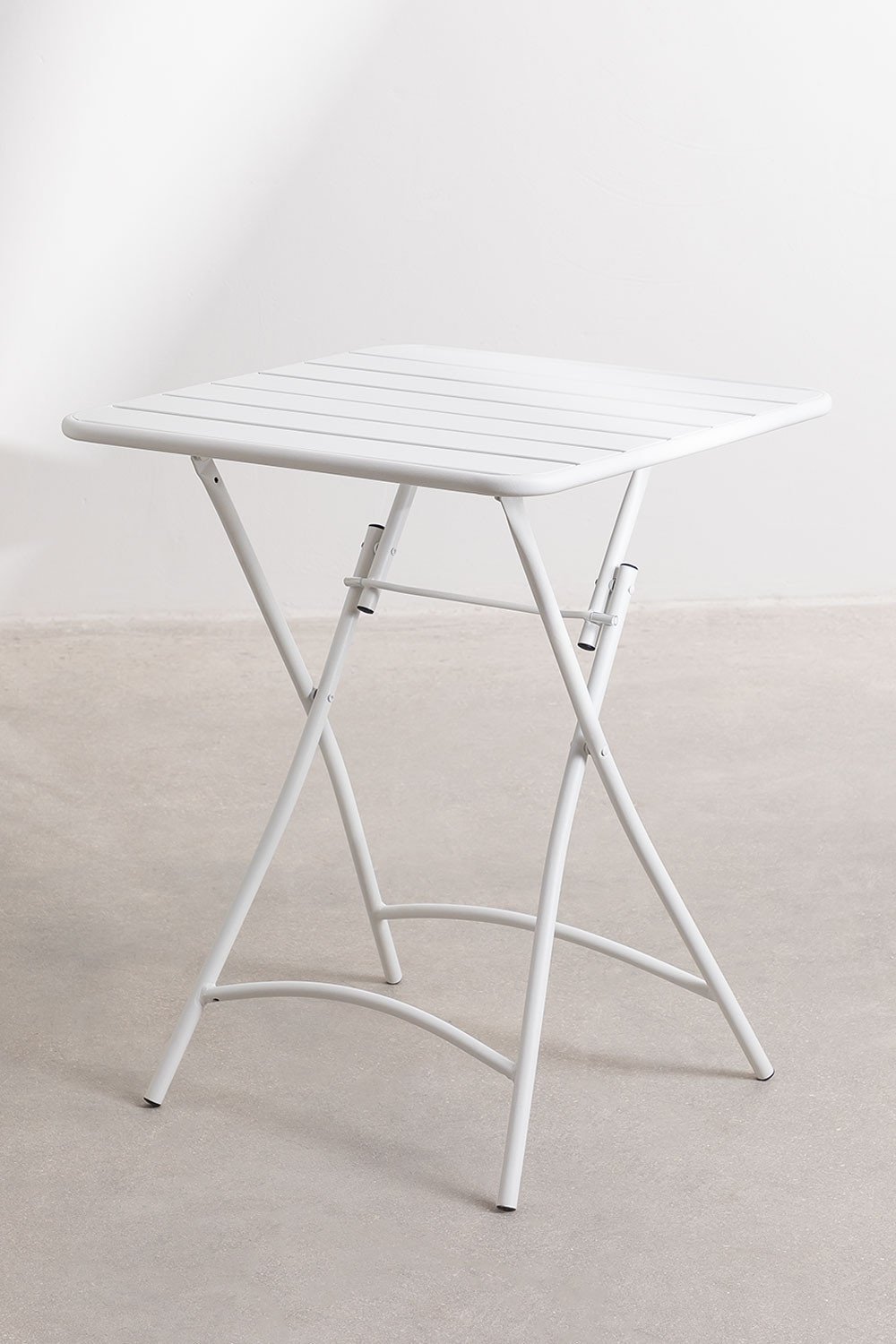 Table de jardin pliante carrée en acier (60x60 cm) Janti, image de la galerie 2