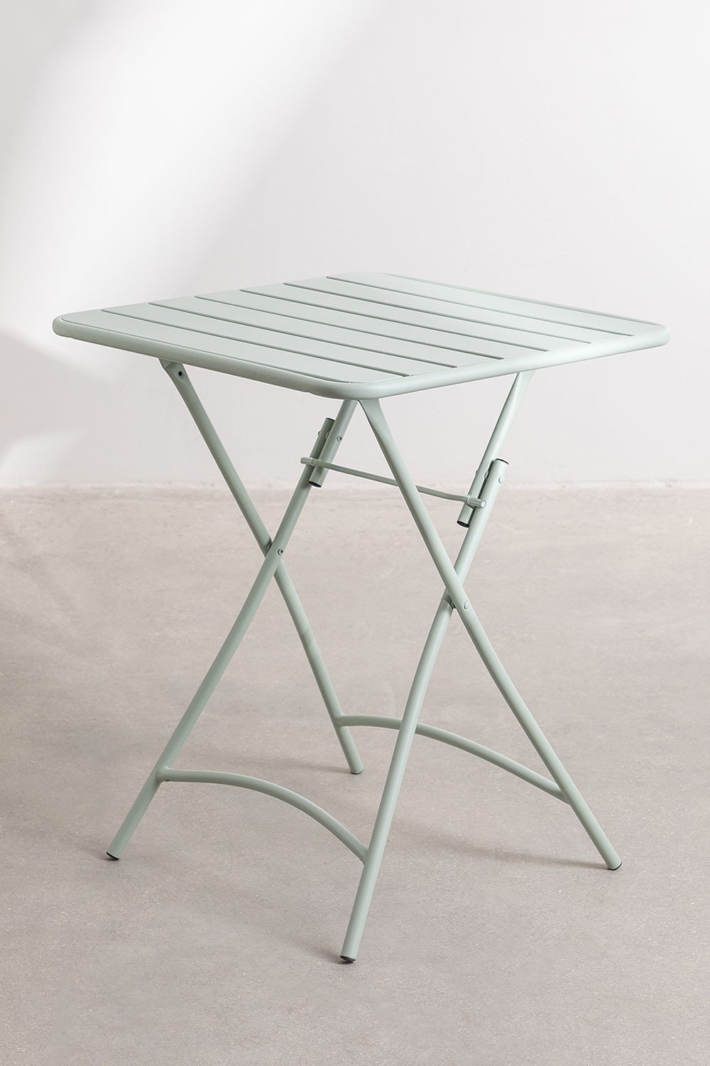 Table de jardin pliante carrée en acier (60x60 cm) Janti, image de la galerie 2