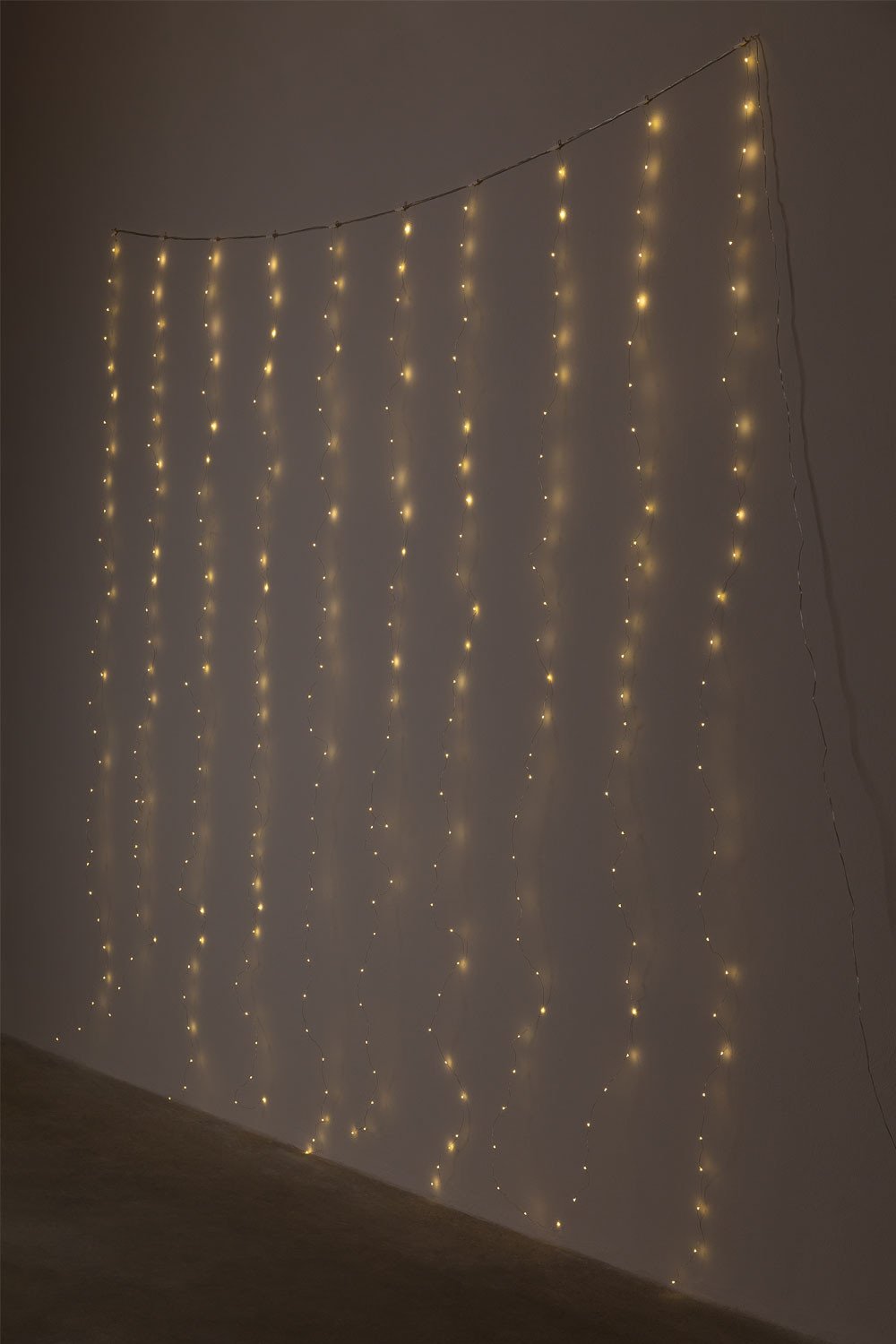 Rideaux lumineux LED extérieur (6,15 m) Pryss Style, image de la galerie 1
