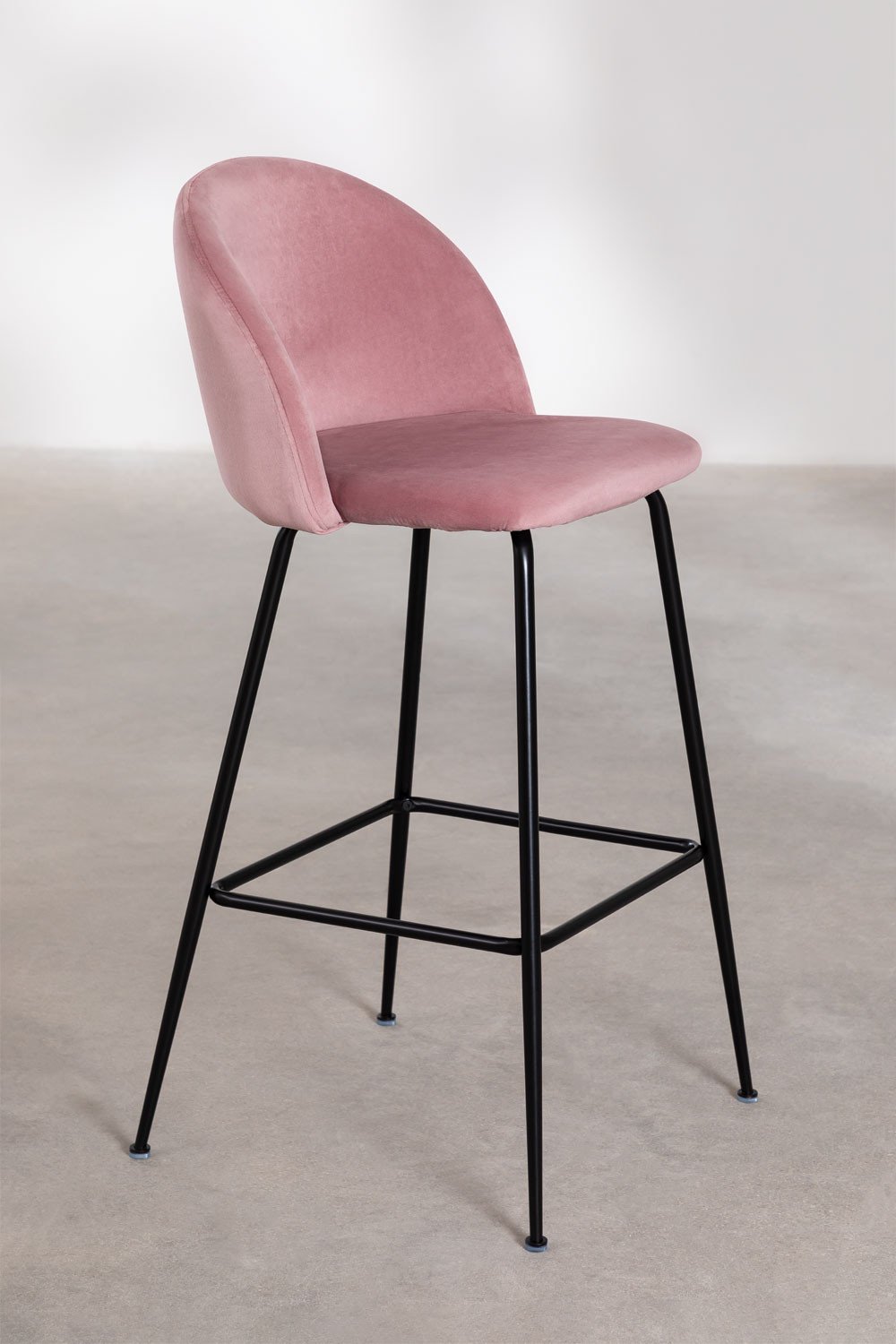 Tabouret Haut en Velours Kana Design, image de la galerie 2