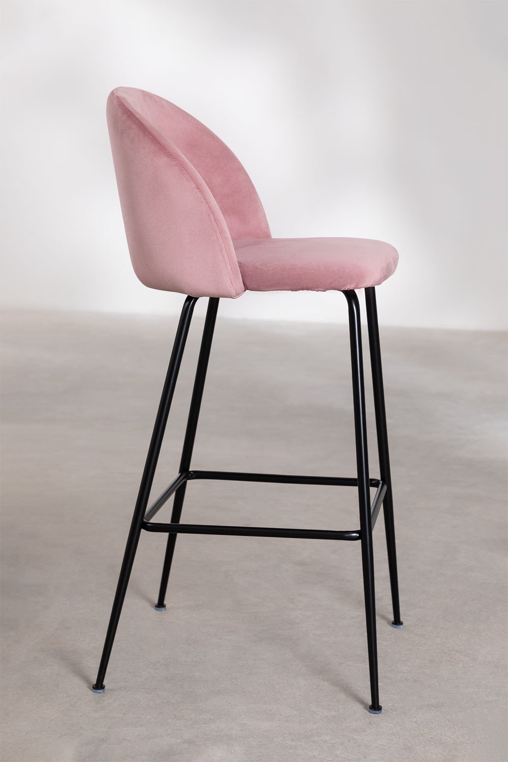 Tabouret haut en velours Kana Design, image de la galerie 3