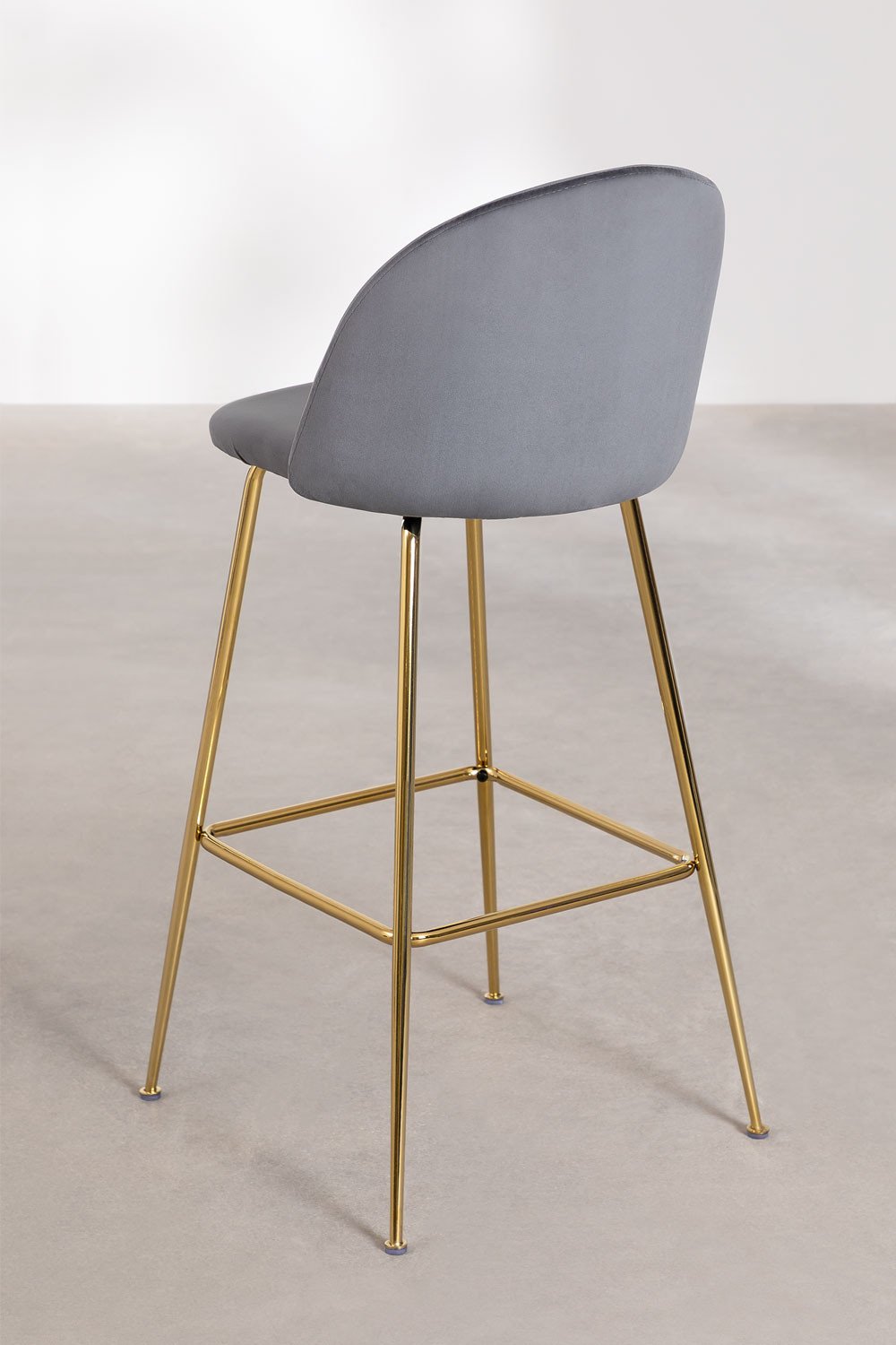 Tabouret haut en velours Kana Design, image de la galerie 3