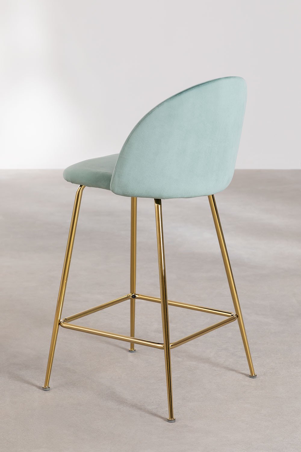 Tabouret haut en velours Kana Design, image de la galerie 4