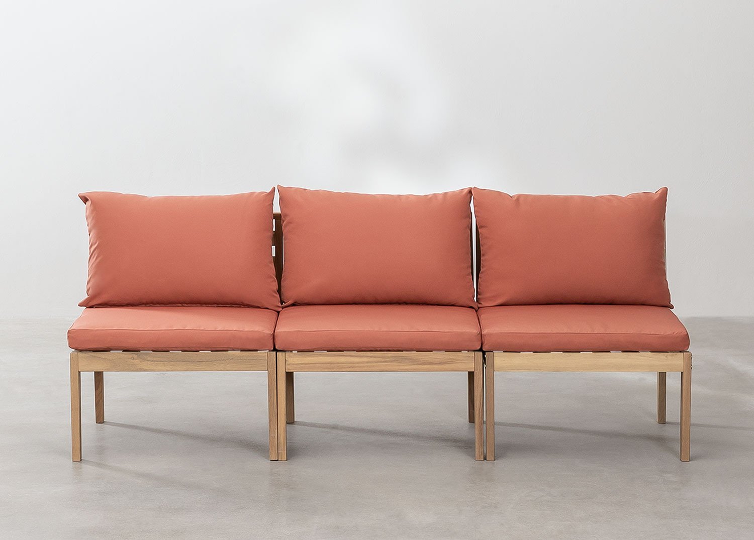 Canapé de jardin modulable 3 pièces en bois d'acacia Filips            , image de la galerie 3