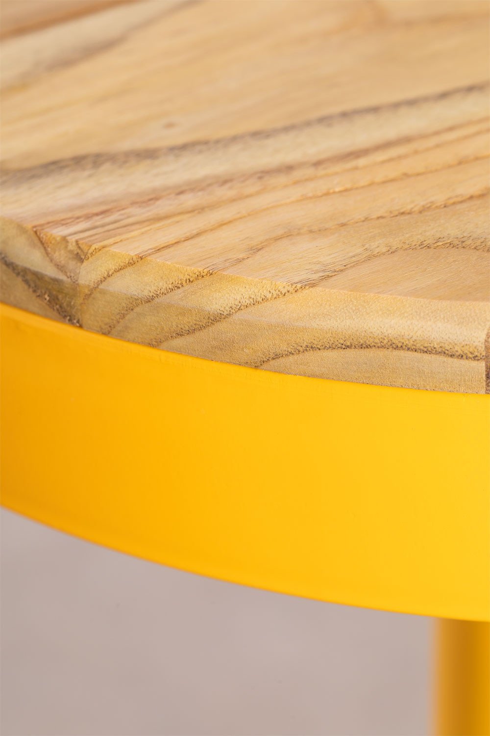 Tabouret haut réglable Bardder en acier et bois d'orme, image de la galerie 4