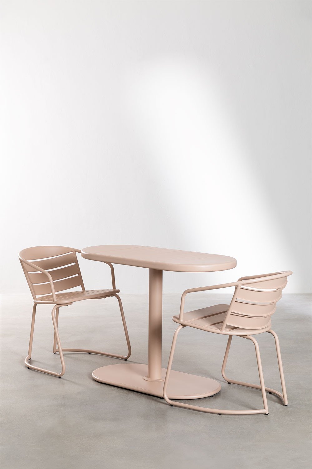 Ensemble avec une Table Ovale & 2 Chaises de Jardin Janti, image de la galerie 2