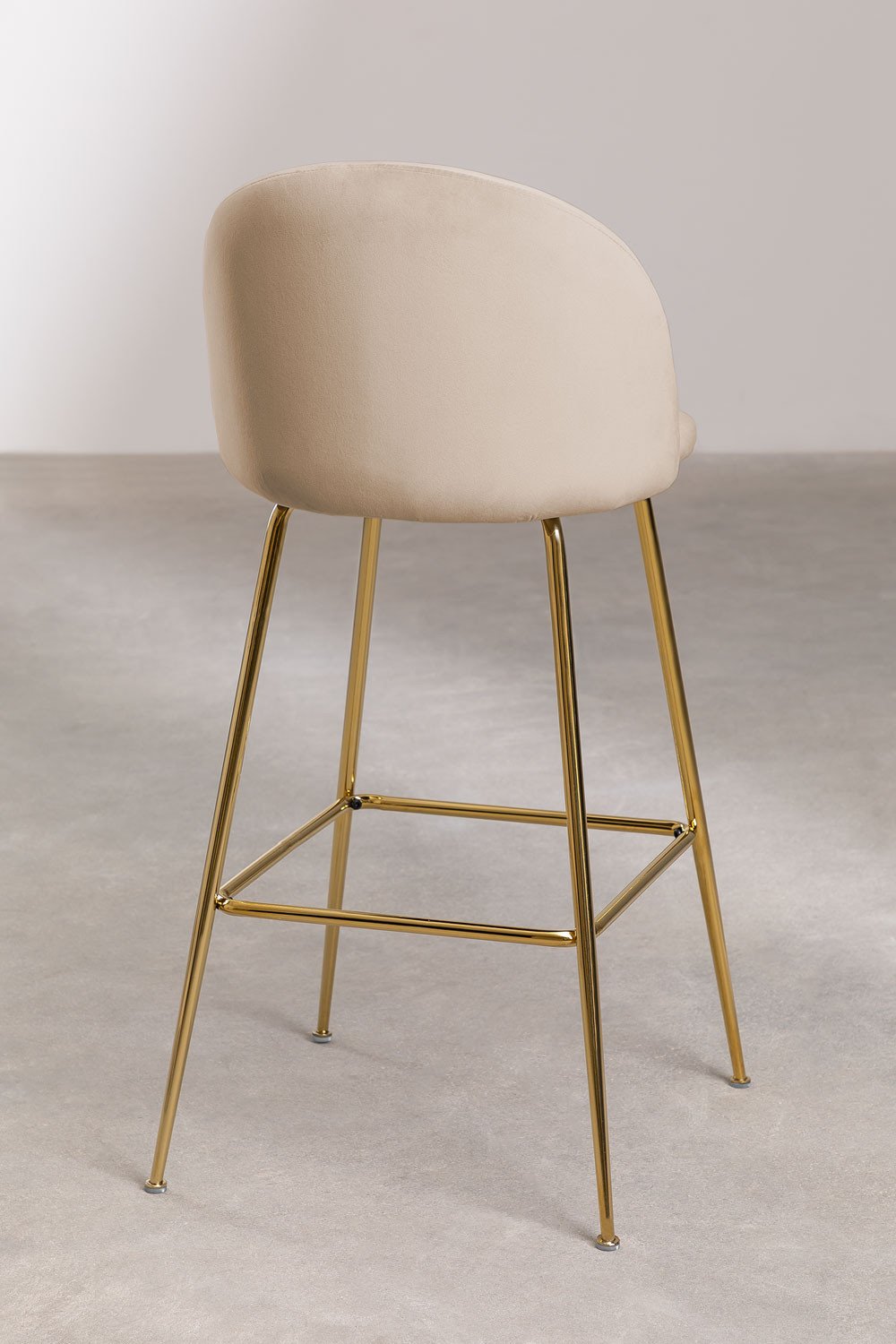 Tabouret haut en velours Kana Design, image de la galerie 3