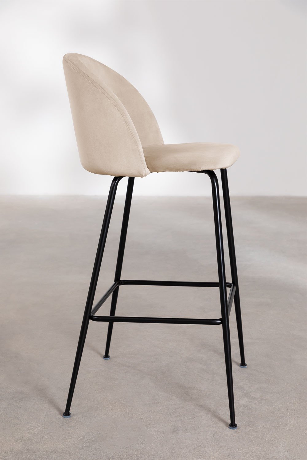 Tabouret Haut en Velours Kana Design, image de la galerie 2