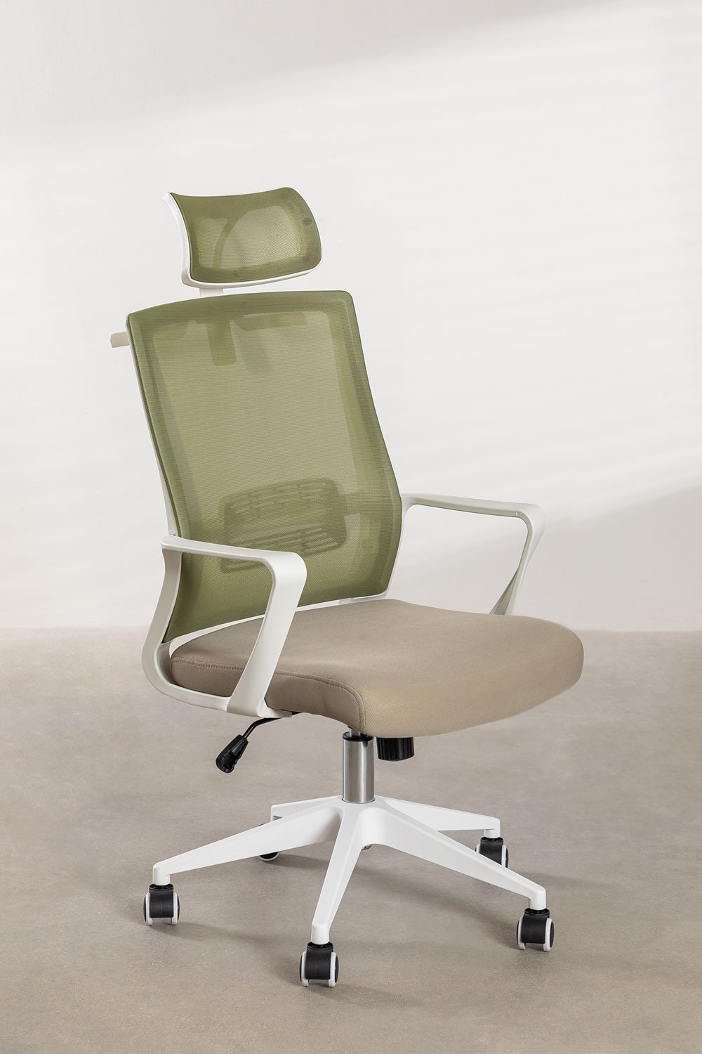 Chaise de bureau avec roulettes et accoudoirs en polypropylène Teill Colors, image de la galerie 4