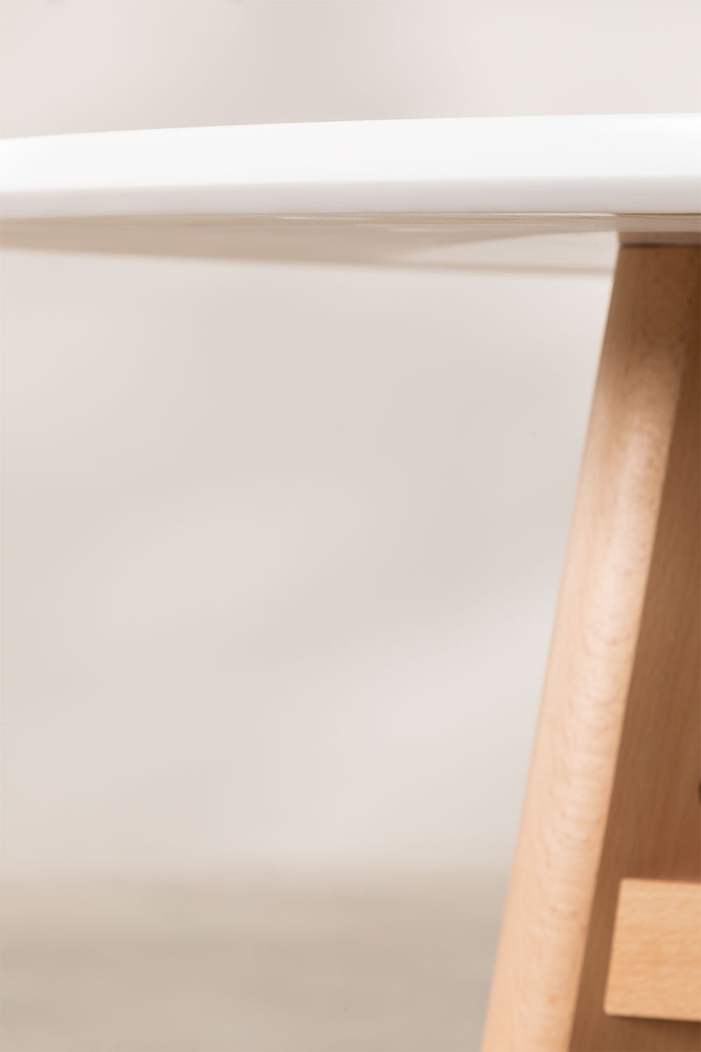 Table de cuisine ronde Ø80 en bois de hêtre et MDF Scand Nordic, image de la galerie 4