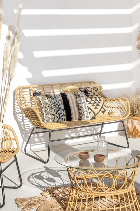 Banc de jardin en Rotin Synthétique Jakob
