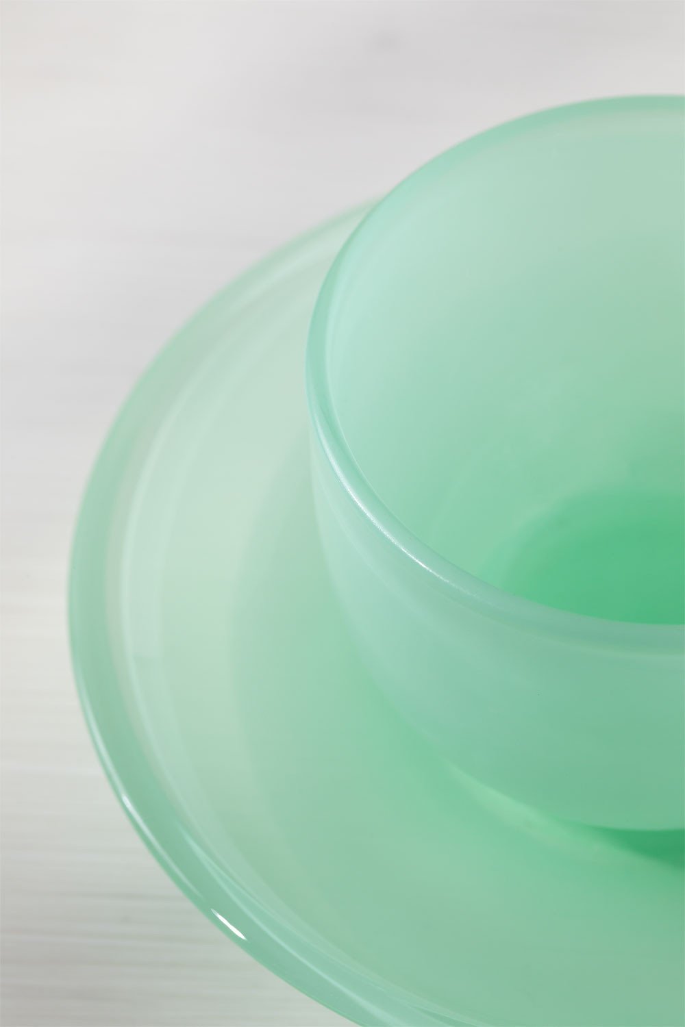 Pack de 4 tasses à café 15 cl avec soucoupe en verre Ainara, image de la galerie 4