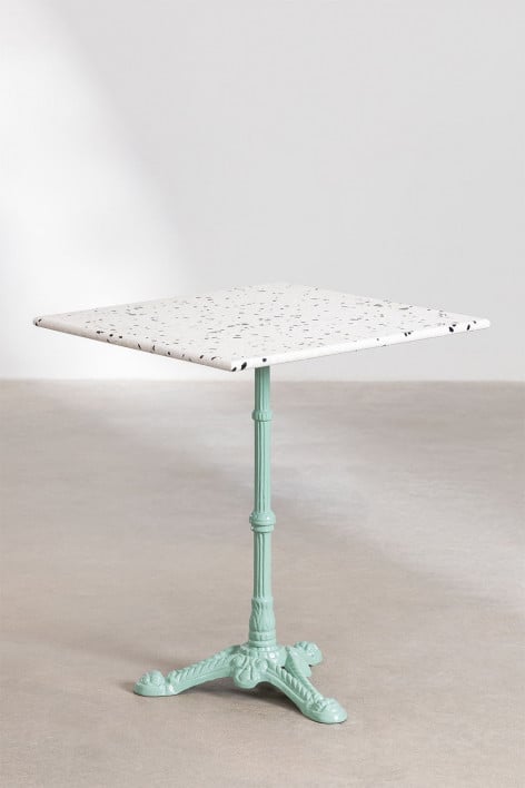 Table de Bar Carrée en Terrazzo (60x60 cm) Volutto