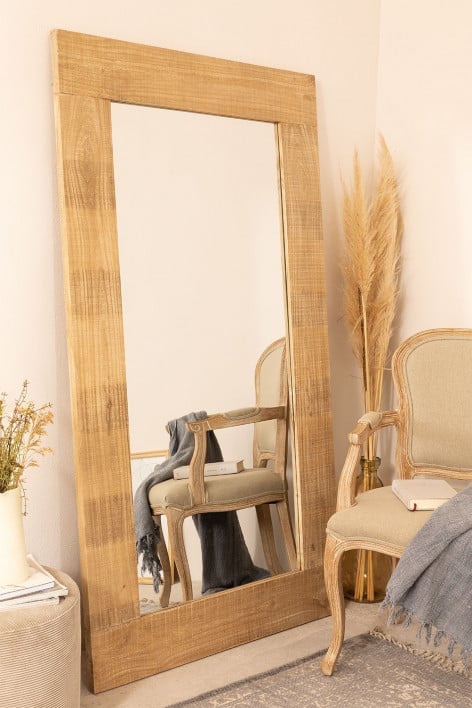 Miroir rectangulaire en bois (100x180 cm) Ati