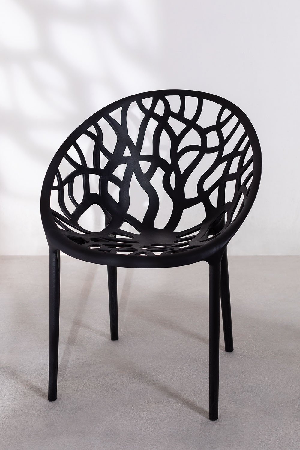 Chaise de jardin empilable en métal galvanisé noir Zelie (lot de 4) - Givex