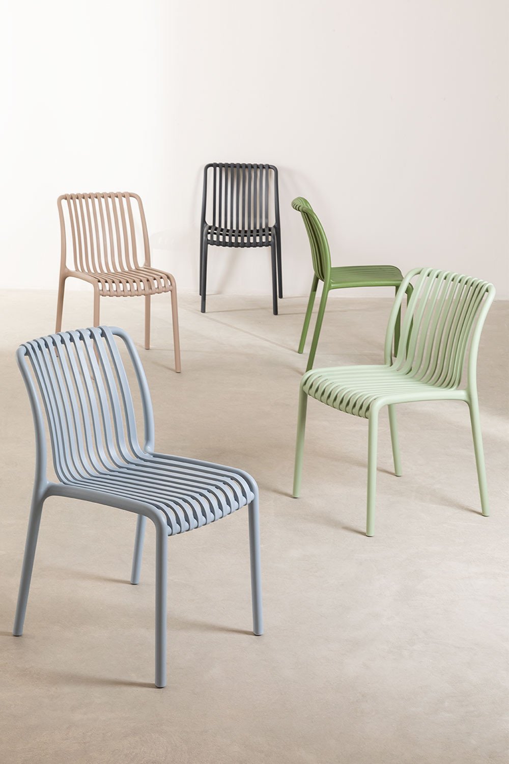 Lot de 2 chaises de jardin empilables en polypropylène Wendell, image de la galerie 10