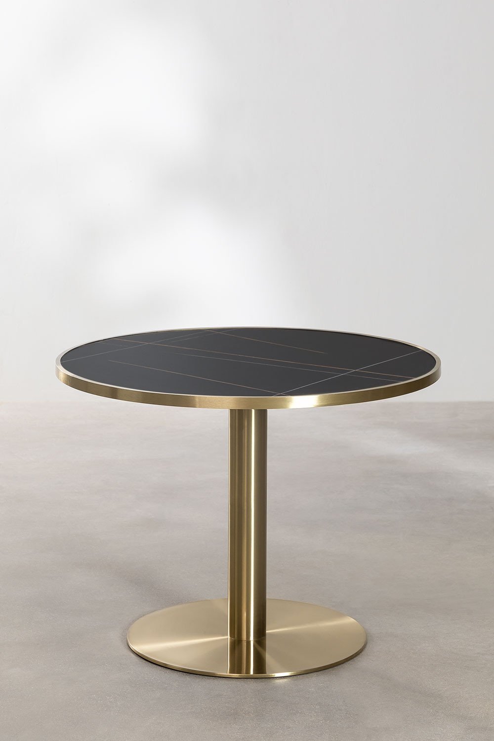 Table à manger ronde (Ø100 cm) Acier Briselda, image de la galerie 1