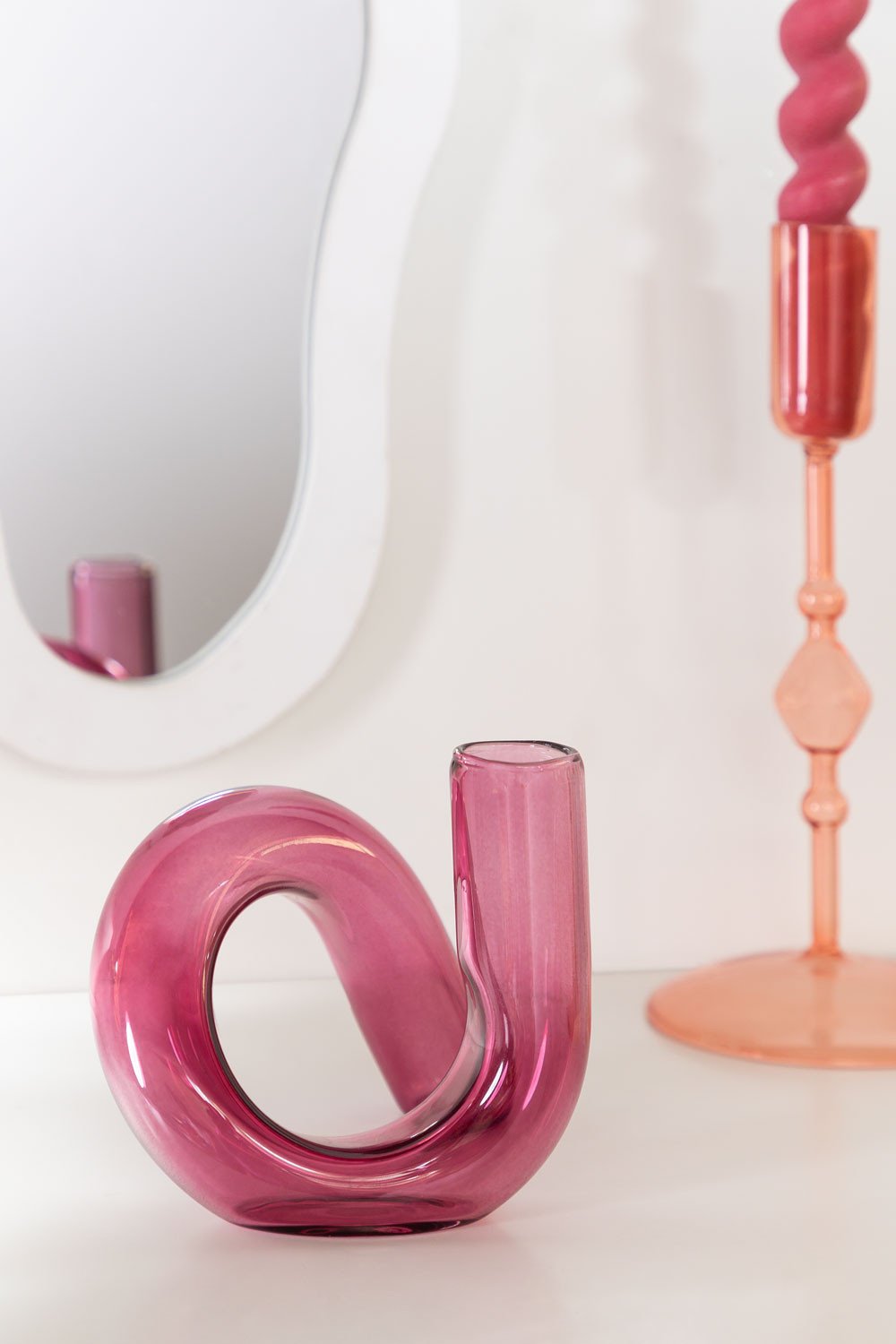 Bougeoir en verre Olcani, image de la galerie 1
