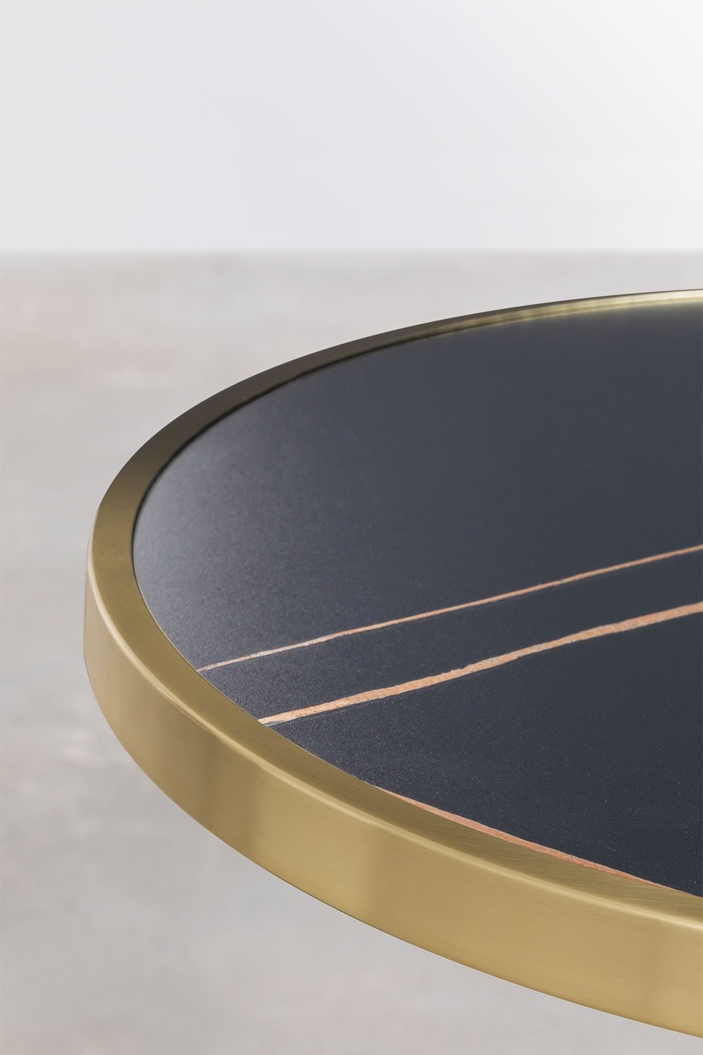 Table de bar ronde en Gres Venezia Black, image de la galerie 4