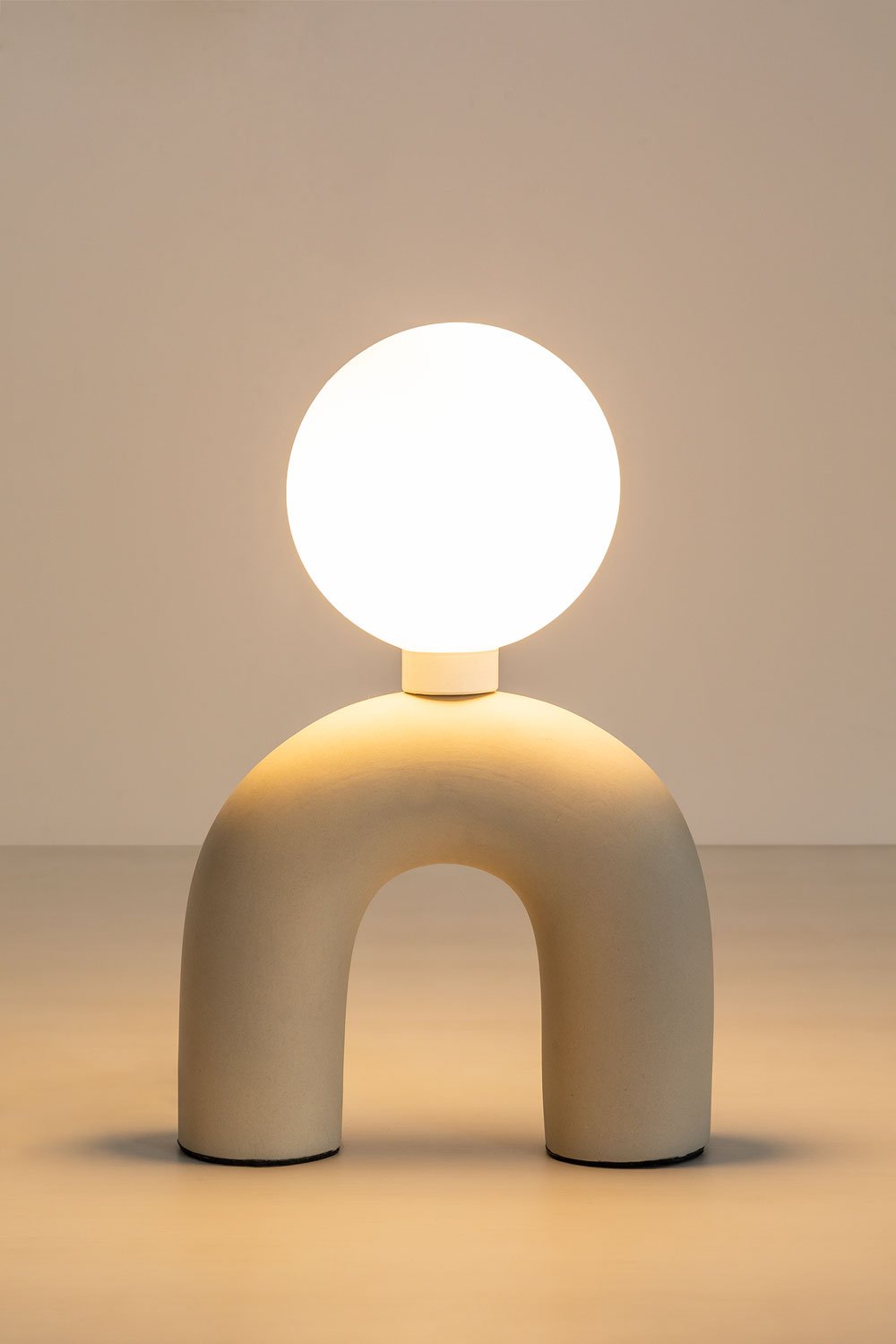 Lampe de table en céramique avec boule en verre Galva, image de la galerie 3