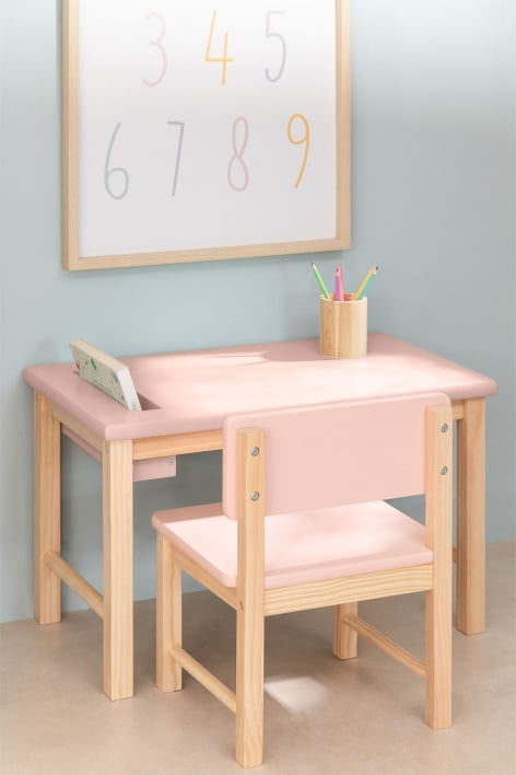 Ensemble table et chaises en bois Dakota Kids