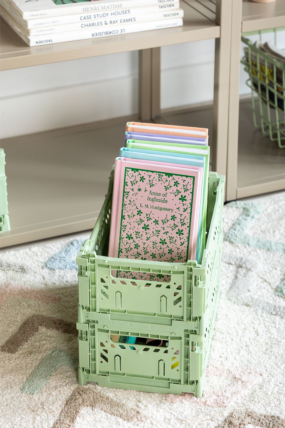 Set de 2 boîtes pliables et empilables en plastique Doli, image de la galerie 7