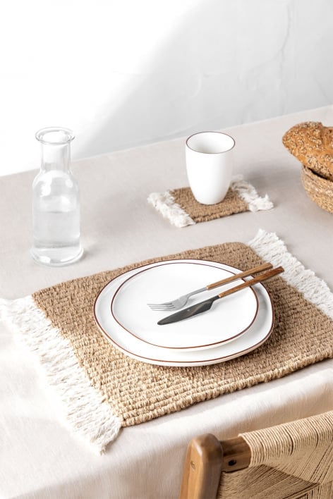 Dessous de plat en jute et coton Iraya
