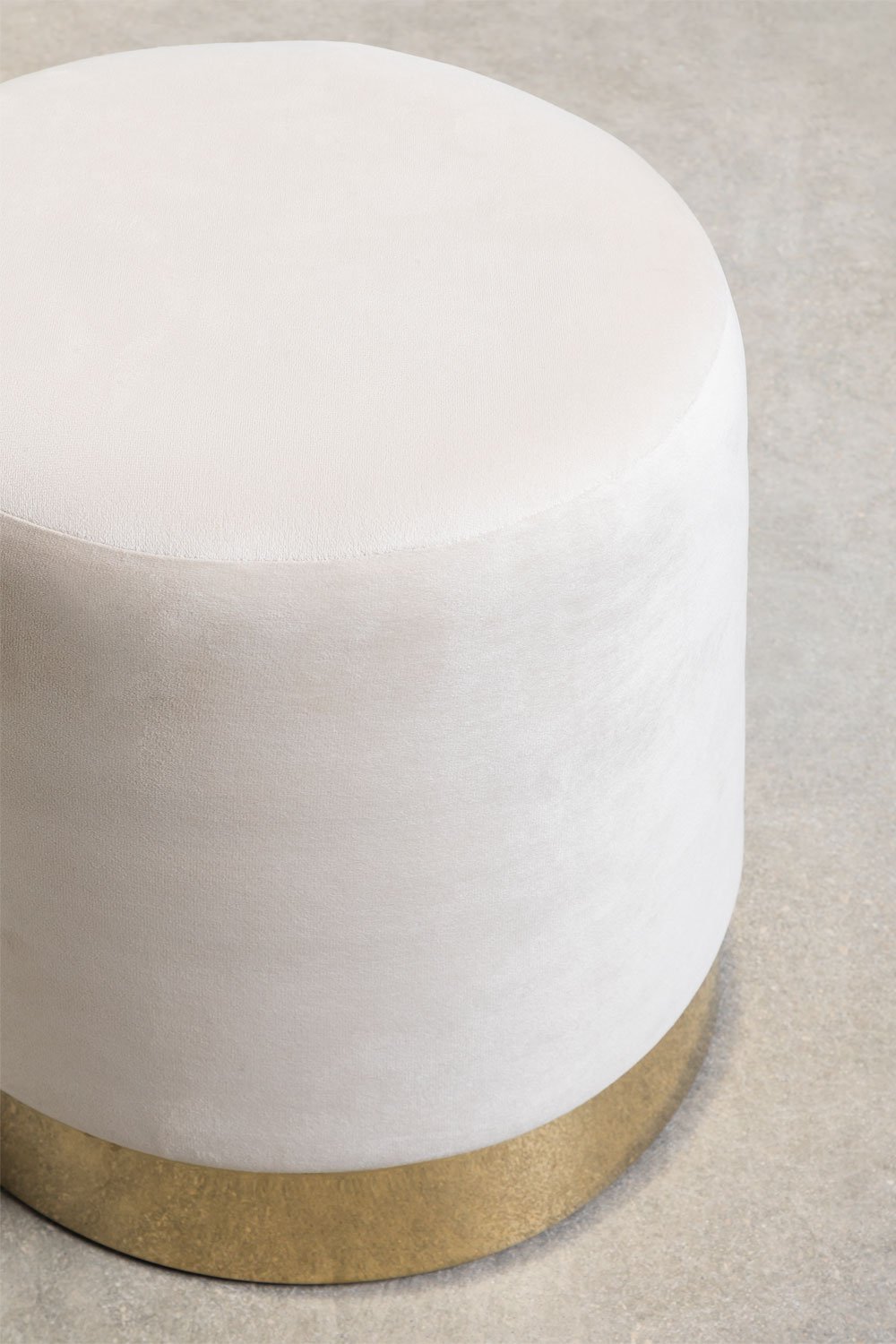 Pouf Rond en Velours Flikez, image de la galerie 2