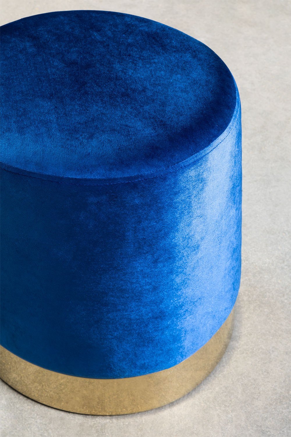 Pouf Rond en Velours Flikez, image de la galerie 2