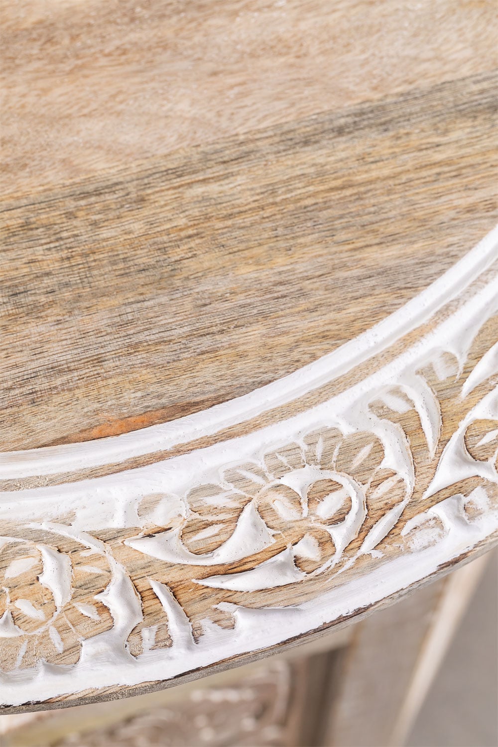 Table d'Appoint Pliante en Bois de Manguier (Ø44,5 cm) Kasira Design, image de la galerie 4