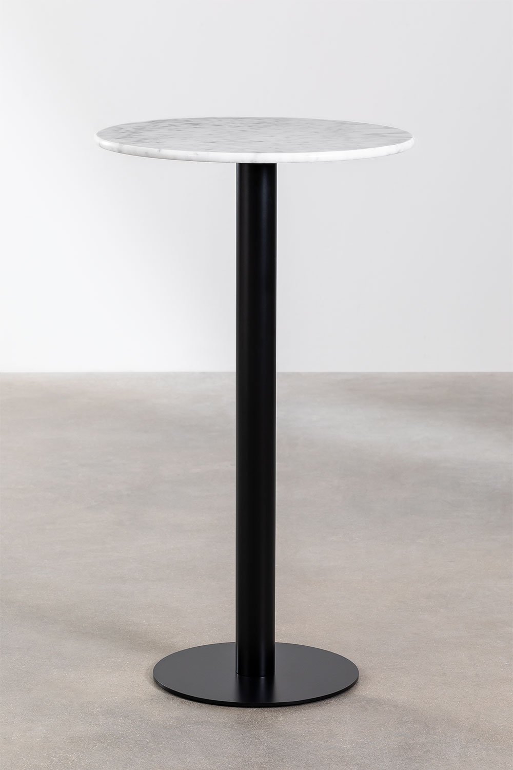Table Haute de Bar Ronde en Marbre (Ø60 cm) Rocher, image de la galerie 1