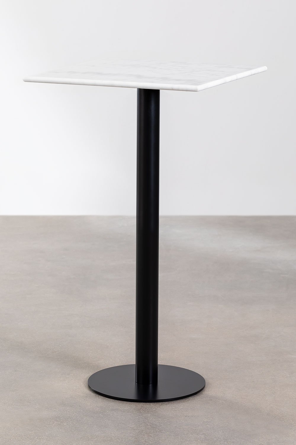 Table Haute Carrée Marbre (60x60 cm) Rocher, image de la galerie 1