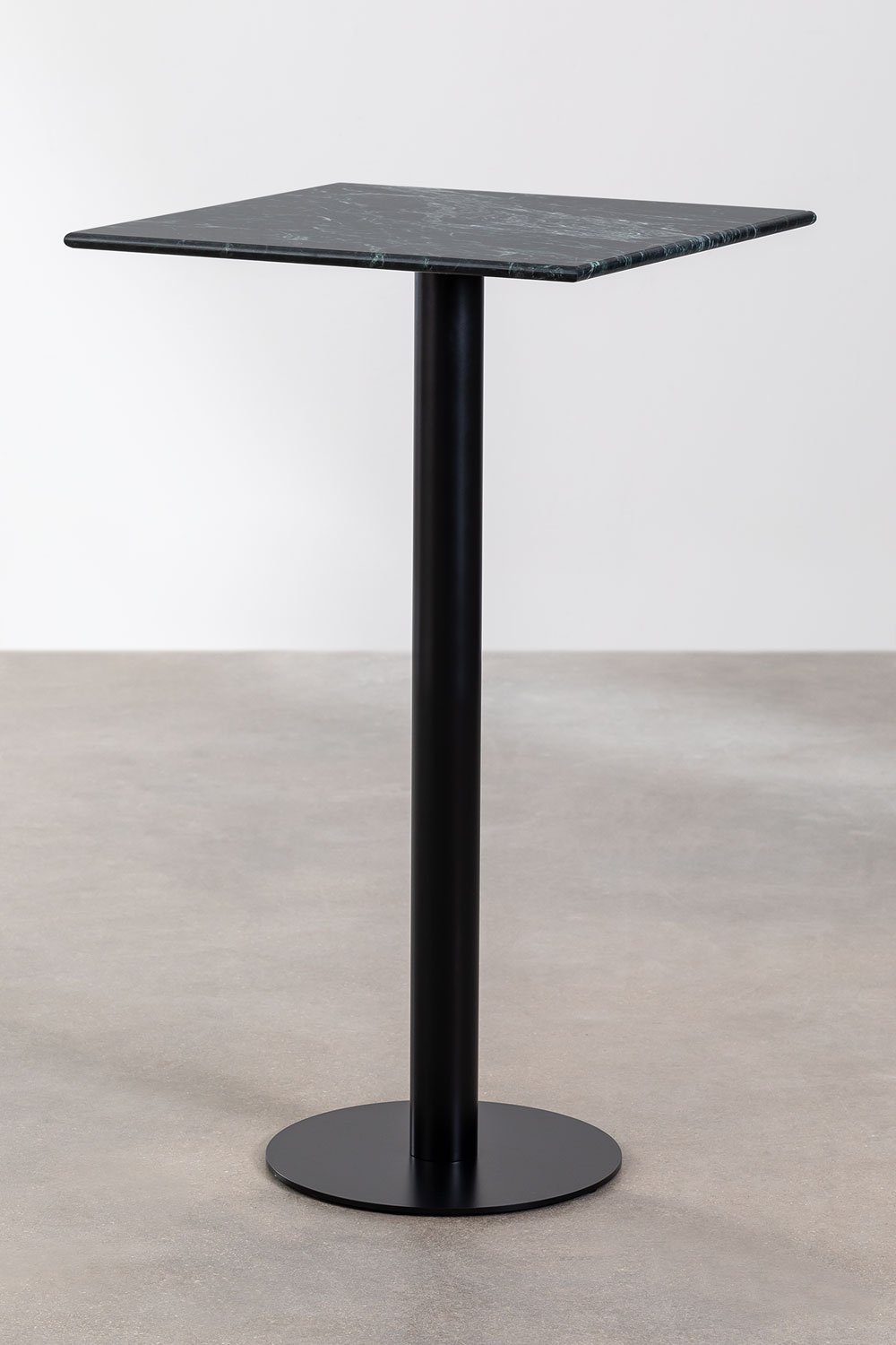 Table Haute Carrée Marbre (60x60 cm) Rocher, image de la galerie 1