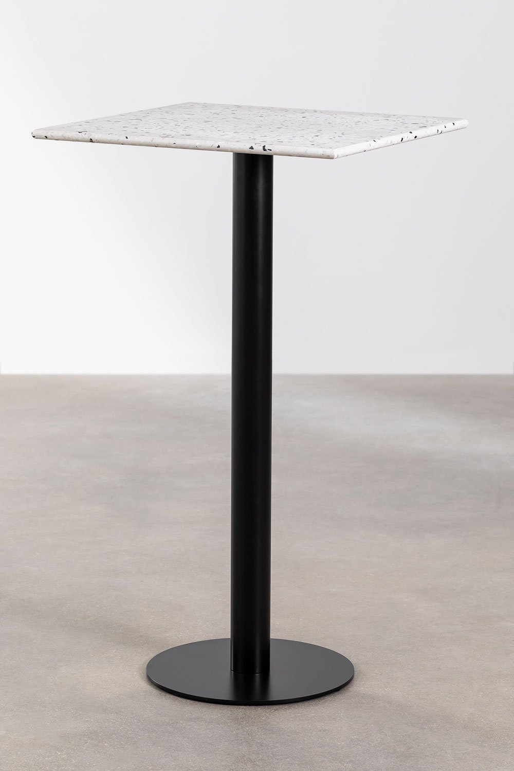 Table Haute de Bar Carrée en Terrazzo (60x60 cm) Dolce, image de la galerie 1
